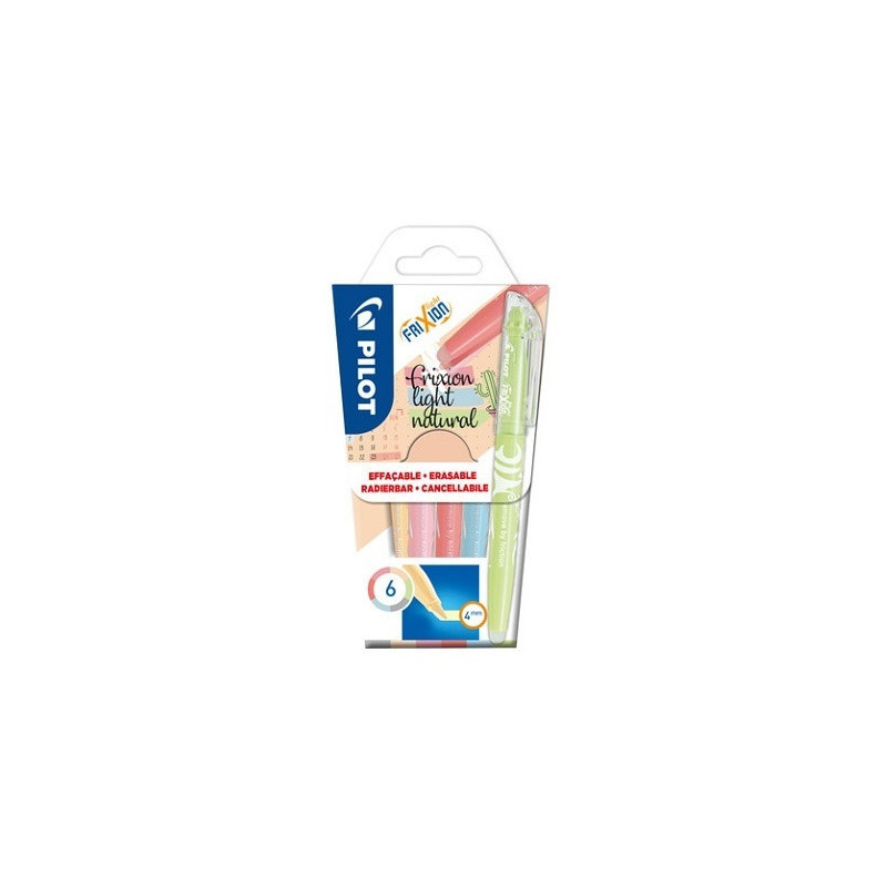 SURLIGNEUR PILOT FRIXION LIGHT NATURAL 6PCS