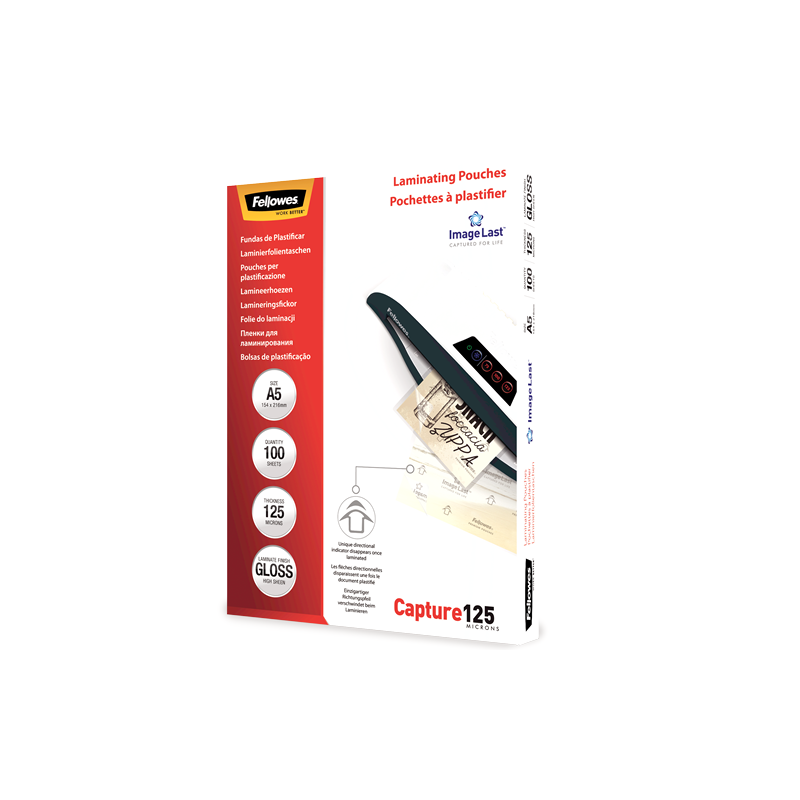 POCH. A LAMINER FELLOWES 154X216(A5) 125µ 100PCS