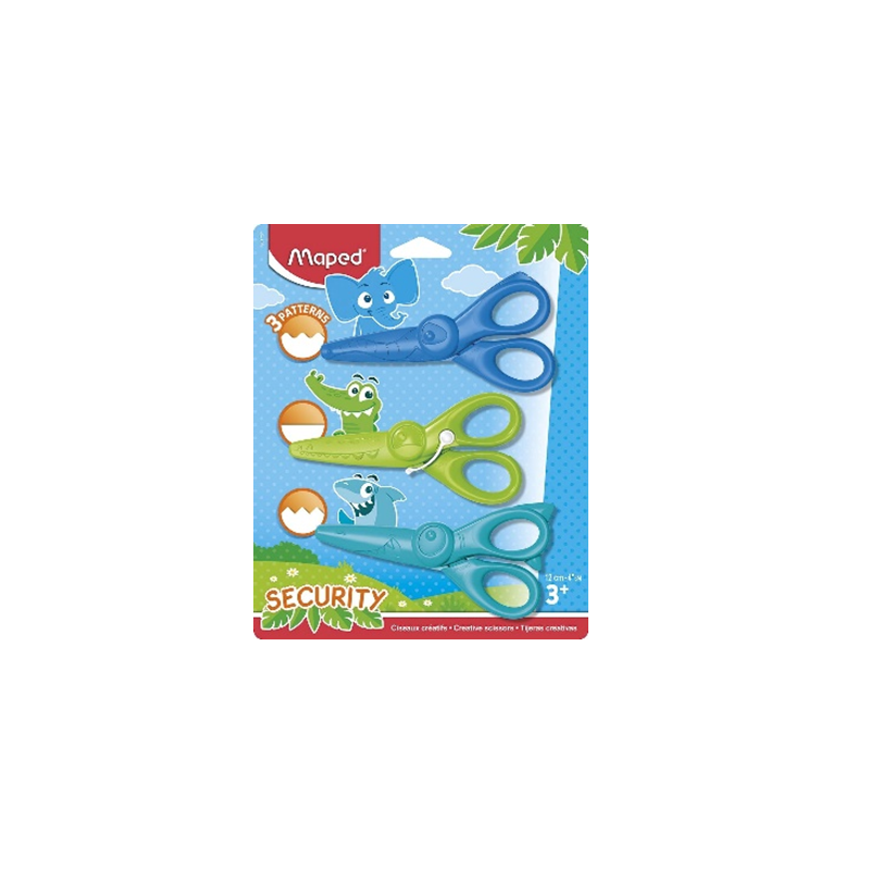CISEAUX ENFANTS KIDIKRAFT 3PCS BLISTER