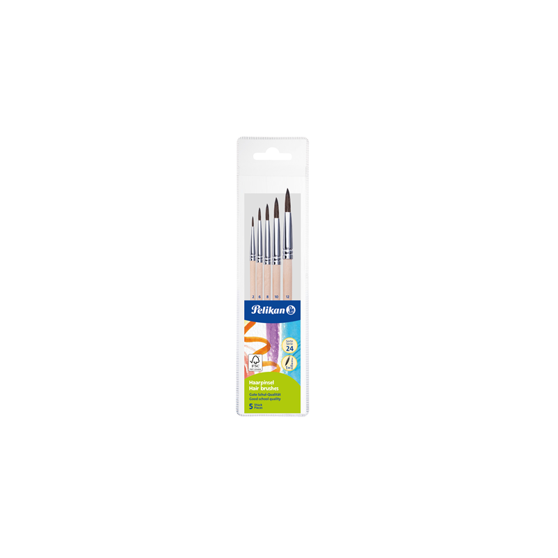 PINCEAU PELIKAN AQUA. COURT 2-6-8-10-12 BLISTER (300008264)