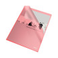 CHEMISE PLAST. A4 TRANSP. ESSELTE GRAINEE ROUGE 105µ