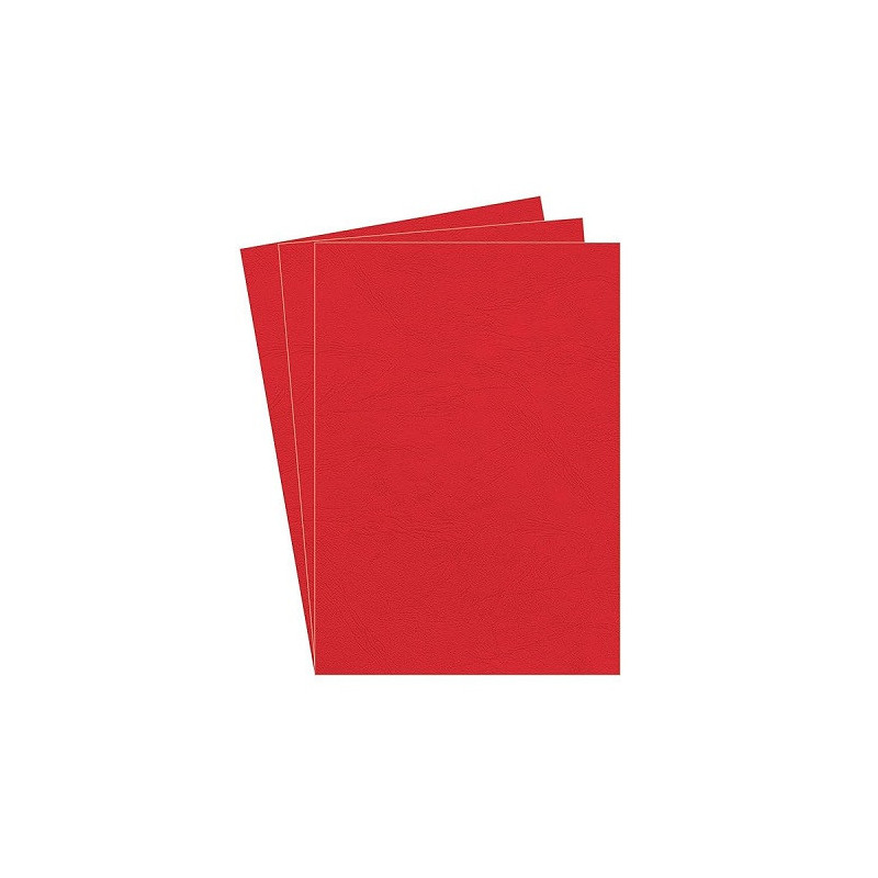 COUVERTURE A RELI. FELLOWES A4 GRAIN CUIR ROUGE 100PCS