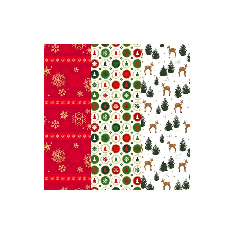 PAPIER CADEAU NOEL BSB ASS.