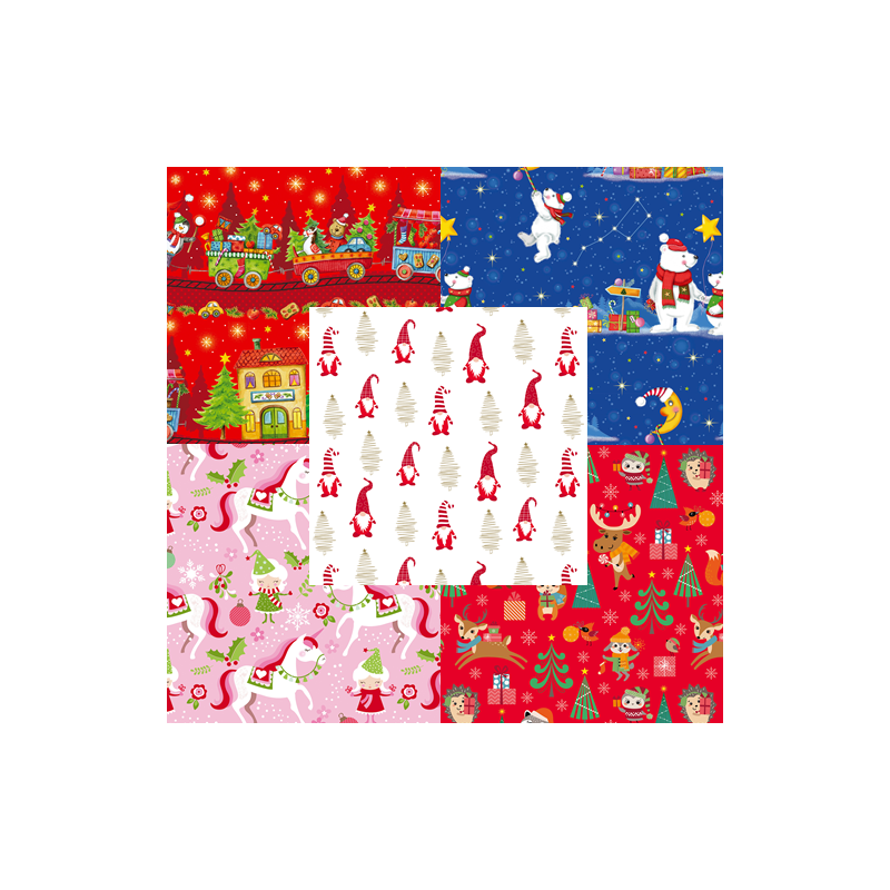 PAPIER CADEAU NOEL BSB ASS.