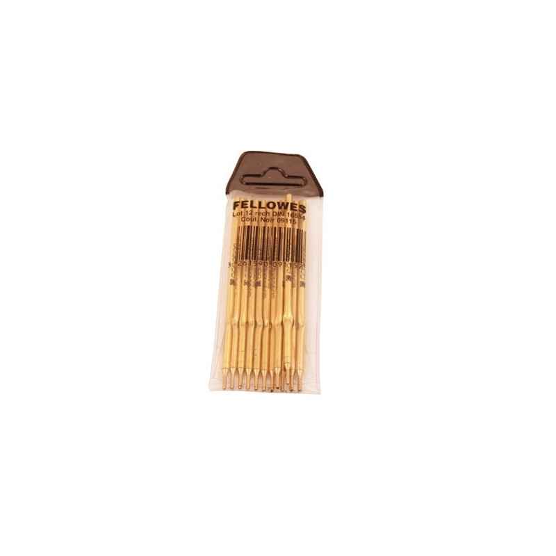 MINE FELLOWES POUR STYLOPHORE NOIR 12PCS