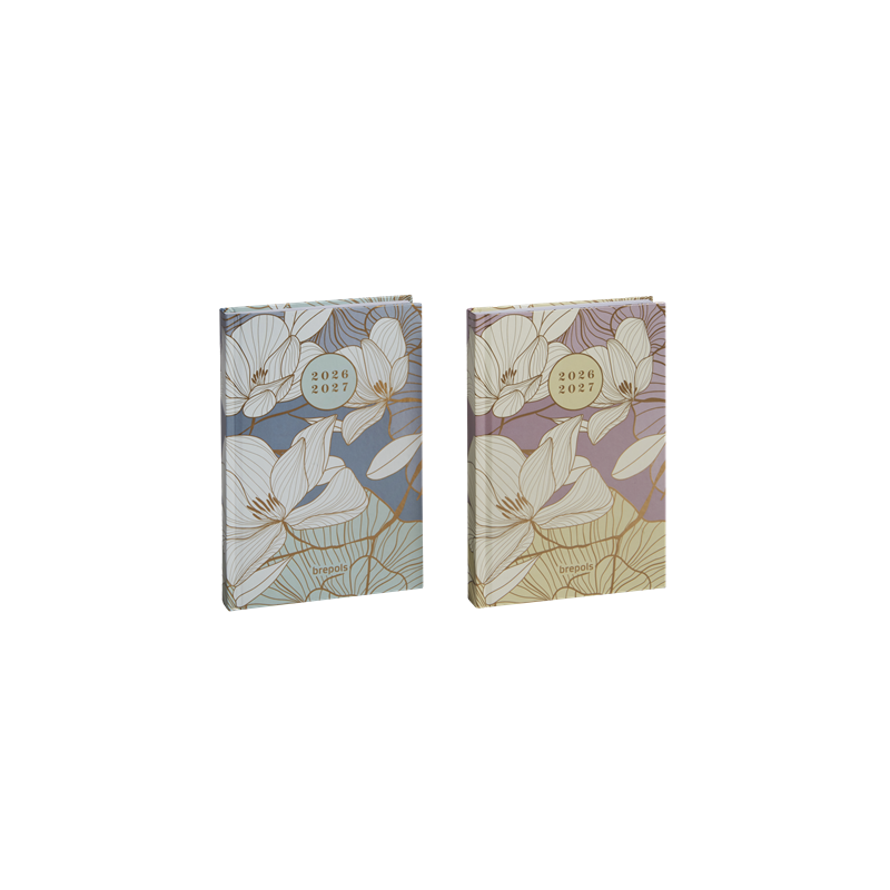 AGENDA SCOLAIRE BREPOLS 11,5X16,9CM 1J./P. FLORAL & LEAVES