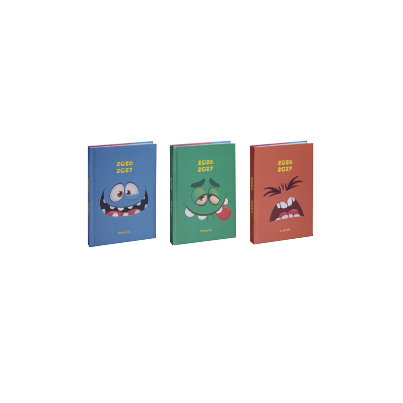 AGENDA SCOLAIRE BREPOLS 11,5X16,9CM 1J./P. MONSTERS