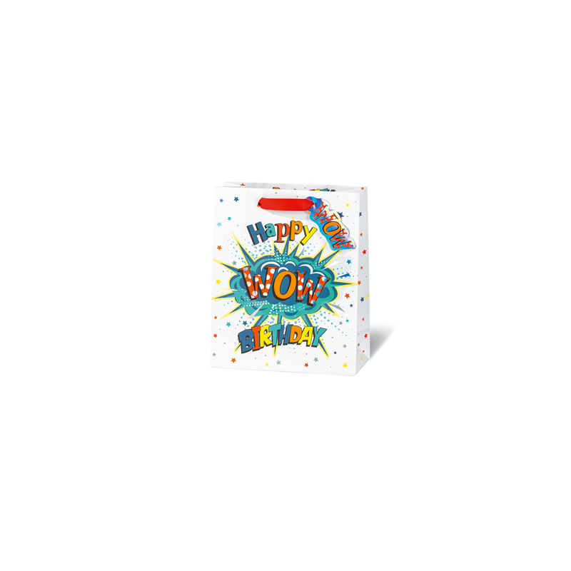 SACHET BSB 23X19X9CM WOW HAPPY BIRTHDAY