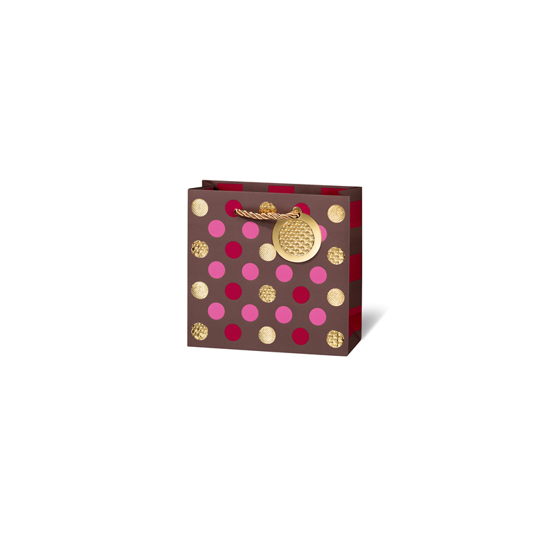 SACHET BSB 14,5X15X6CM MOKKA DOTS