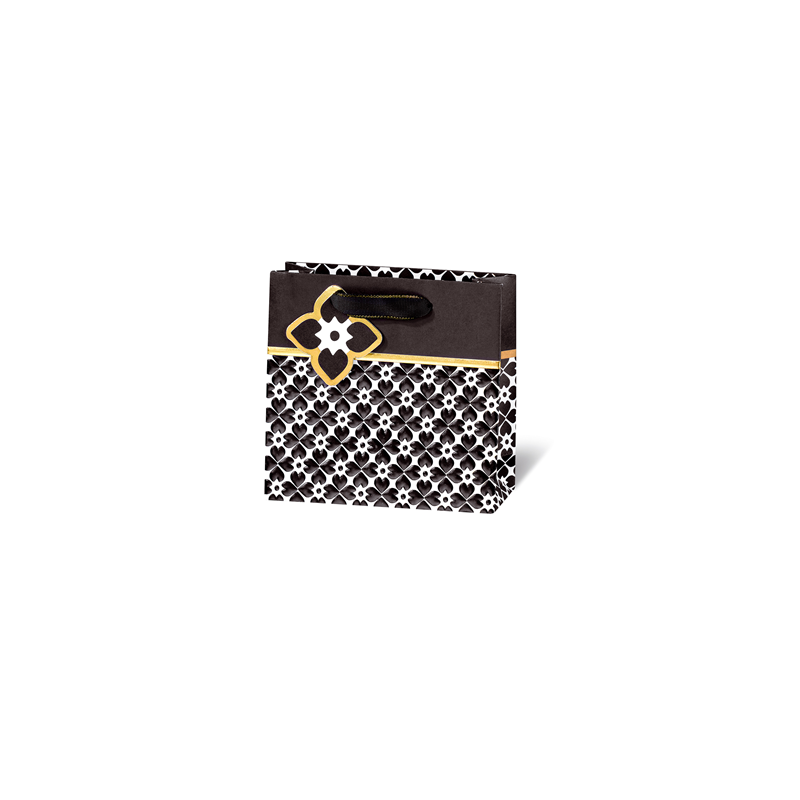 SACHET BSB 14,5X15X6CM BLACK & WHITE