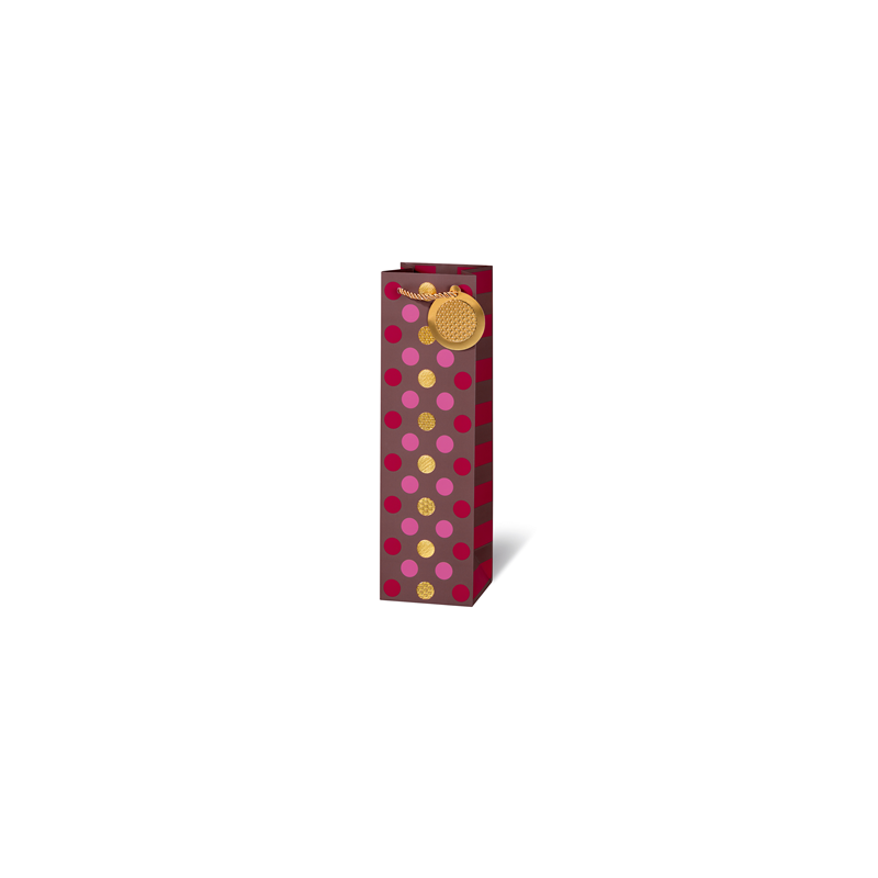 SACHET BSB BOUT. 36X10,5X10CM MOKKA DOTS