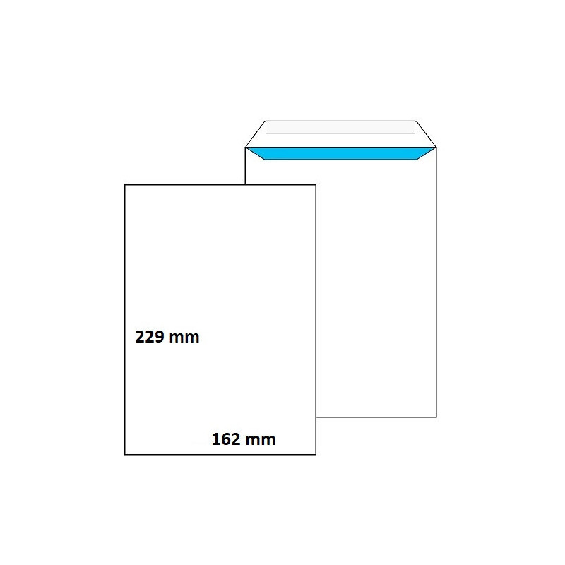 ENVEL.SAC 162X229MM BLANC STRIP (990908)(C5)