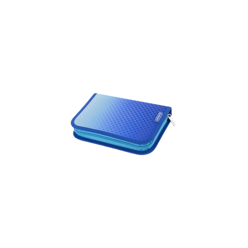PLUMIER HERLITZ 2 VOLETS 31PCS DIP DYE BLUE TURQUOISE