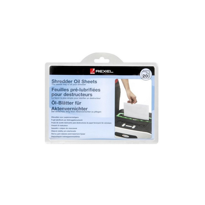 FEUILLES PRE-LUBRIFIEES REXEL 20PCS