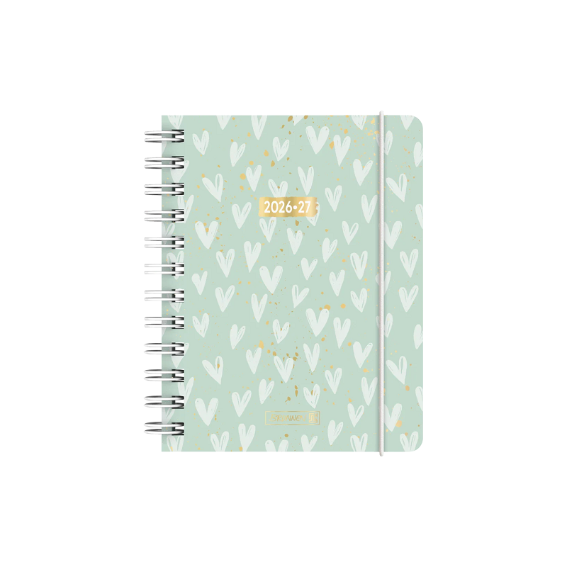 AGENDA SCOLAIRE BRUNNEN A6 HEARTS