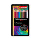 CRAYON COUL. STABILO AQUACOLOR BOITE MET. 12PCS