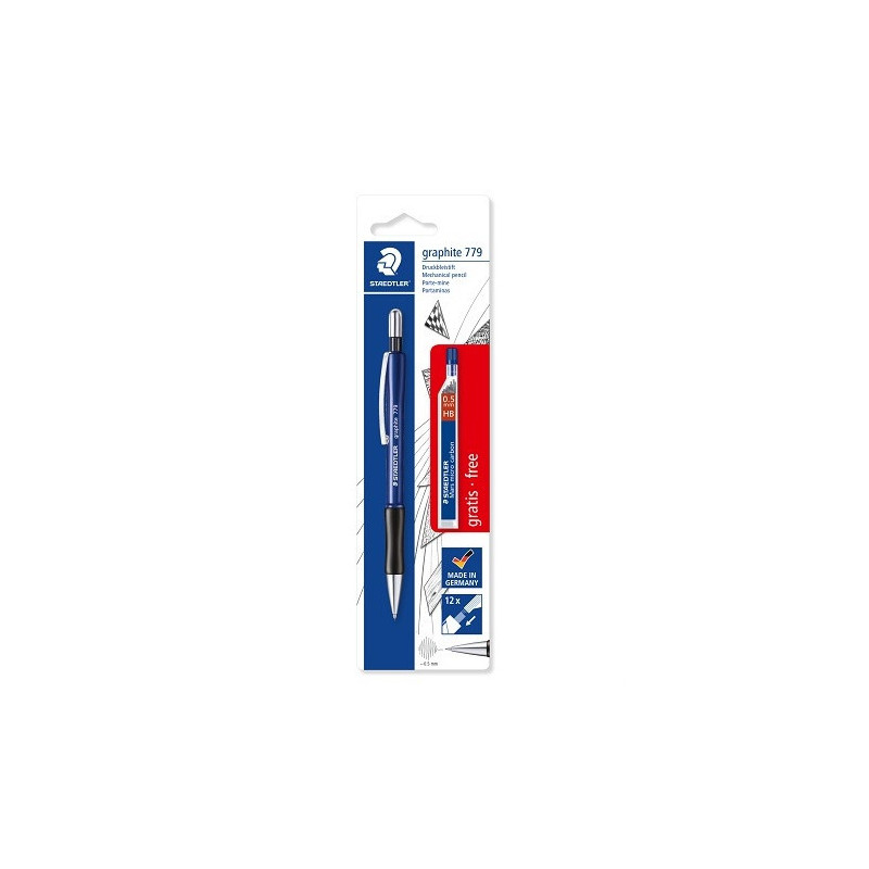 PORTE-MINES STAEDTLER GRAPHITE 779 0,5MM+ MINE HB BLISTER