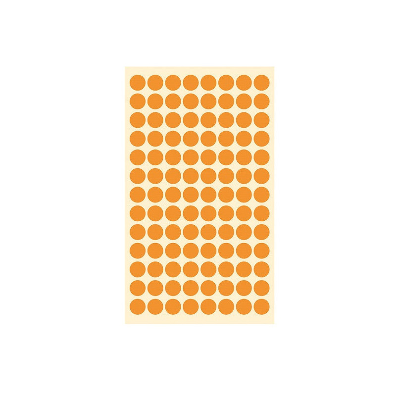 AUTOCOLLANT BSB OFFICE-STICKER POINTS ORANGES Ø8MM