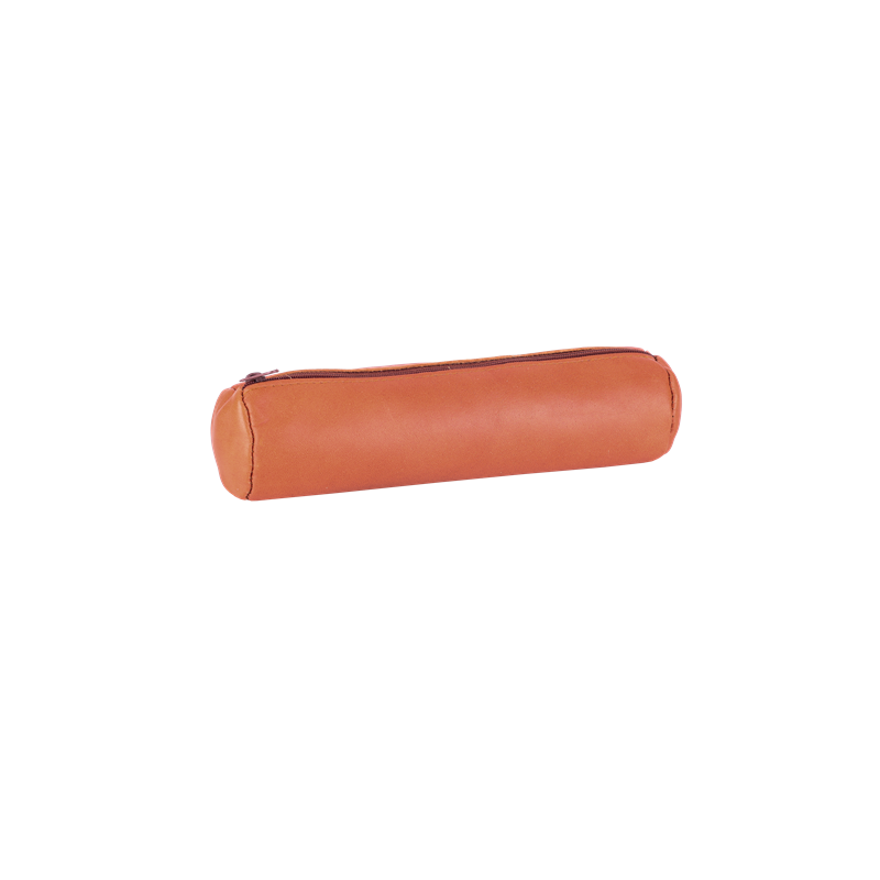 FOURRE-TOUT OXFORD RONDE CUIR CARAMEL BRUN