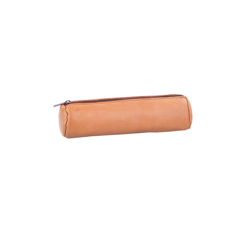FOURRE-TOUT OXFORD RONDE CUIR NATUREL