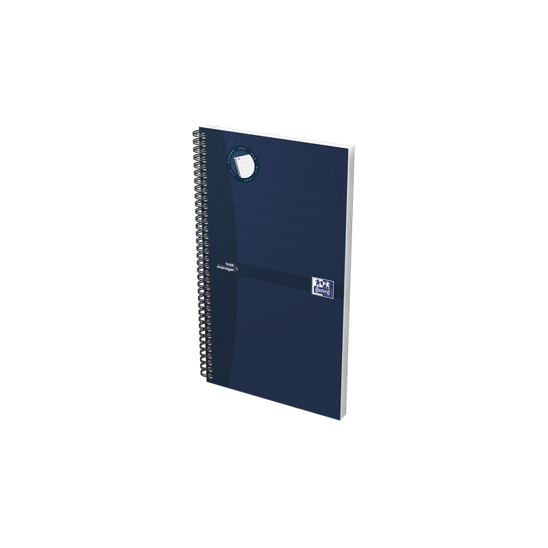 CARNET OXFORD TASK MANAGER 14,1X24,6CM 115FLS CARTON BLEU