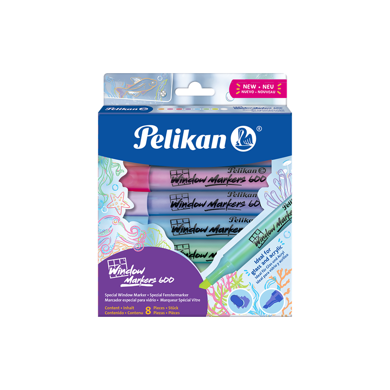 MARQUEUR WINDOW PELIKAN 600 2-5MM 8PCS