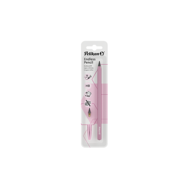 CRAYON NOIR PELIKAN ENDLESS PINK POWDER 3PCS BLISTER