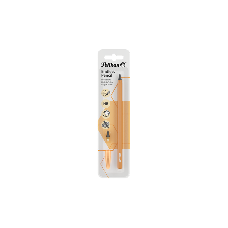 CRAYON NOIR PELIKAN ENDLESS AMBER 3PCS BLISTER