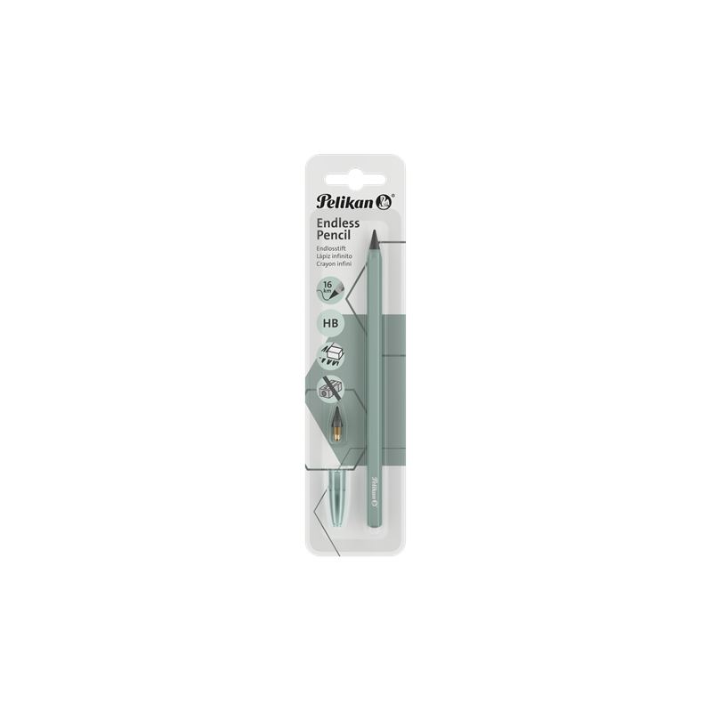 CRAYON NOIR PELIKAN ENDLESS OPAL GRAY 3PCS BLISTER