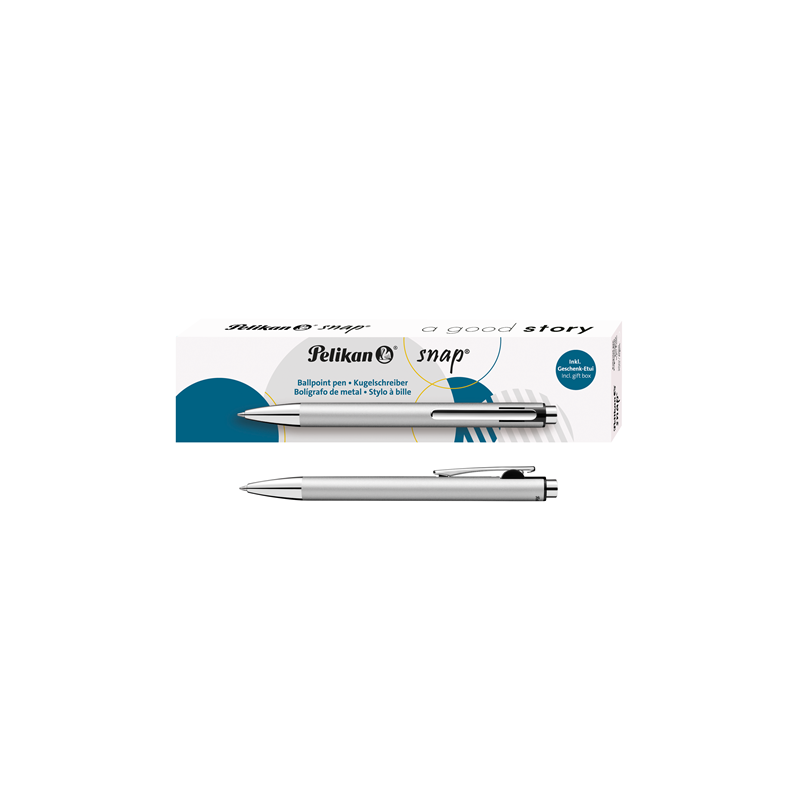 STYLO BILLE PELIKAN SNAP METALLIC SILVER
