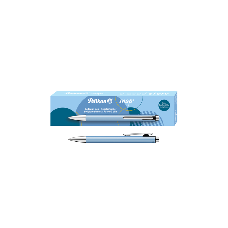 STYLO BILLE PELIKAN SNAP METALLIC FROSTED BLUE