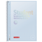 CAHIER BRUNNEN A4 80FLS QUAD. BLEU PASTEL