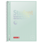 CAHIER BRUNNEN A4 80FLS QUAD. VERT PASTEL