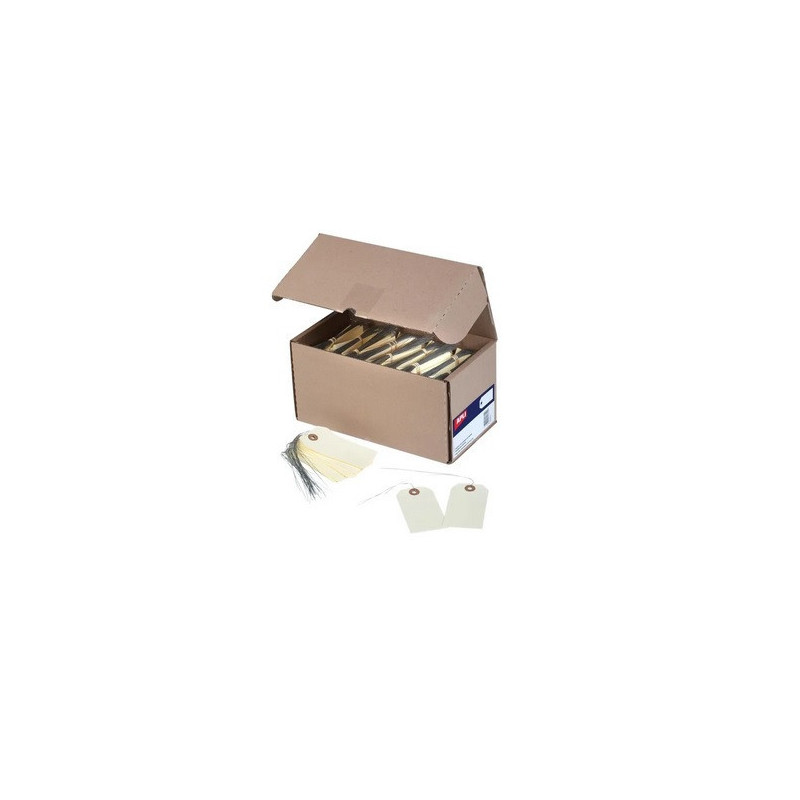 ETIQUETTE APLI CARTON BEIGE AV.FIL DE FER 100X51MM 1000 ETIQ.