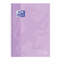 CAHIER OXFORD SPIRALE A4+ LIGNE 80FLS EUROPEANBOOK MAUVE PASTEL