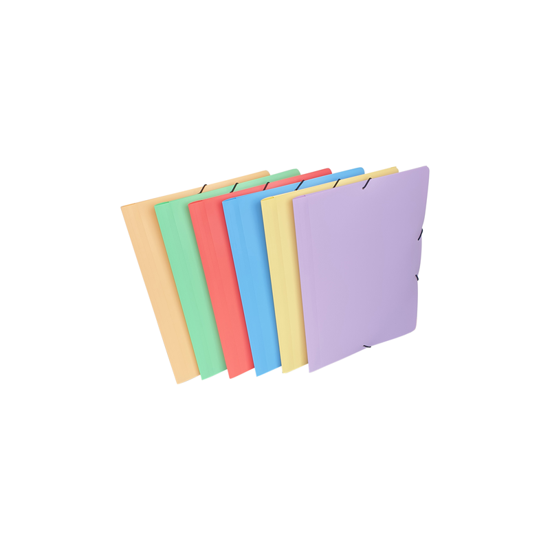 FARDE A ELAST.+RABATS A4 PP DOC. PASTEL ASS.