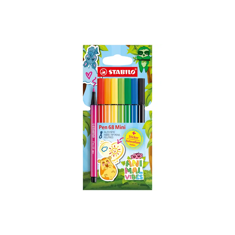 FEUTRE ECO. STABILO PEN 8PCS MINI +STICKER