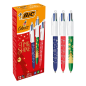STYLO BILLE BIC 4 COULEURS FOIL NOEL