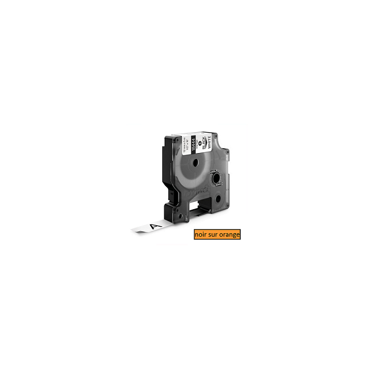 DYMO RUBAN D1 RESISTANT 12MMX3M NOIR/ORANGE