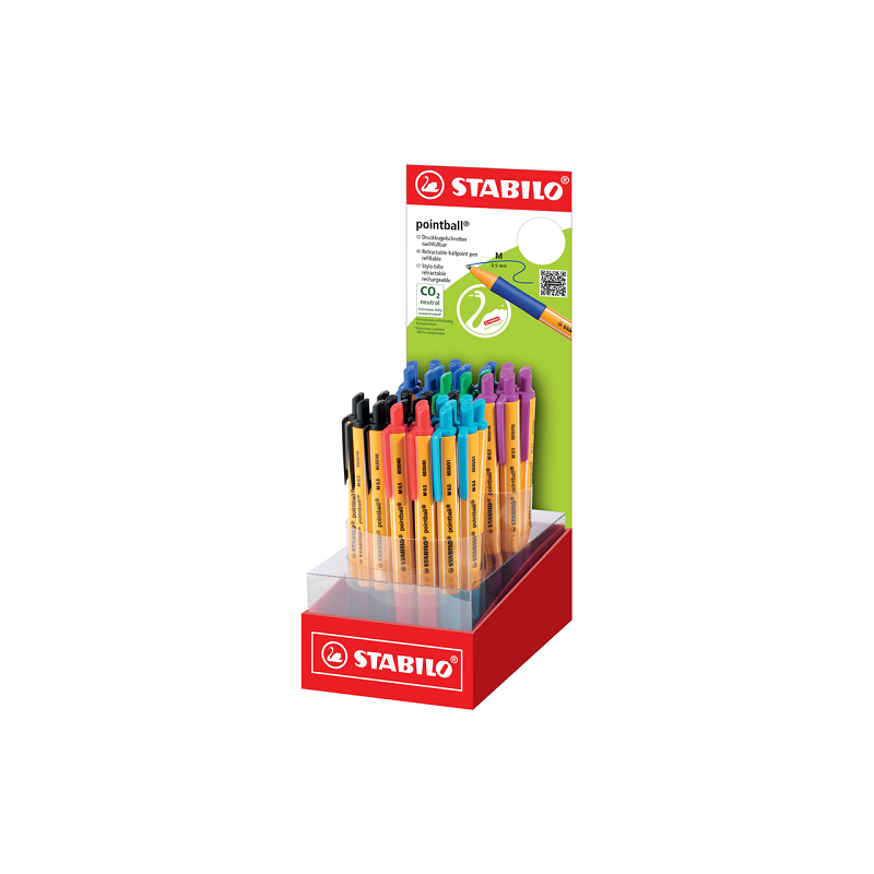 STYLO BILLE STABILO POINTBALL 38PCS