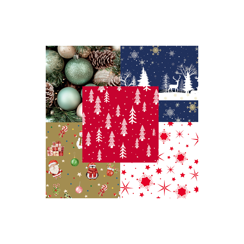 PAPIER CADEAU NOEL BSB ASS.