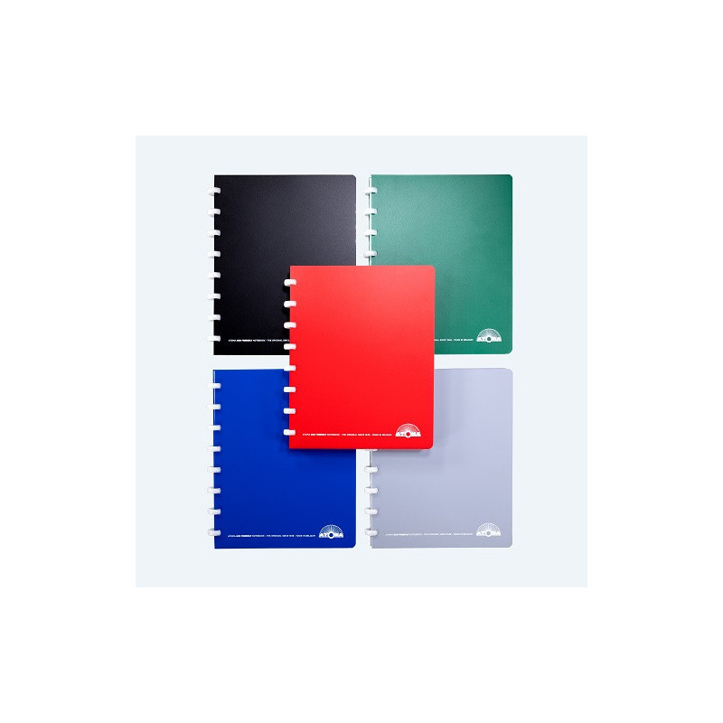 CAHIER ATOMA A5 PLAST. ECO QUAD.