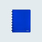 CAHIER ATOMA A5 PLAST. TRANSP. QUAD. BLEU