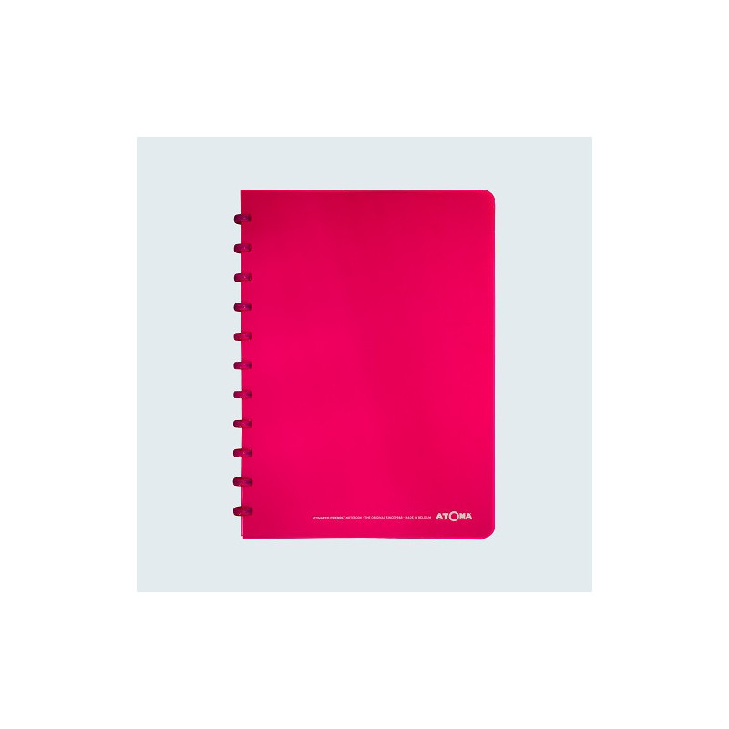CAHIER ATOMA A4 PLAST. TRANSP. QUAD. MAUVE