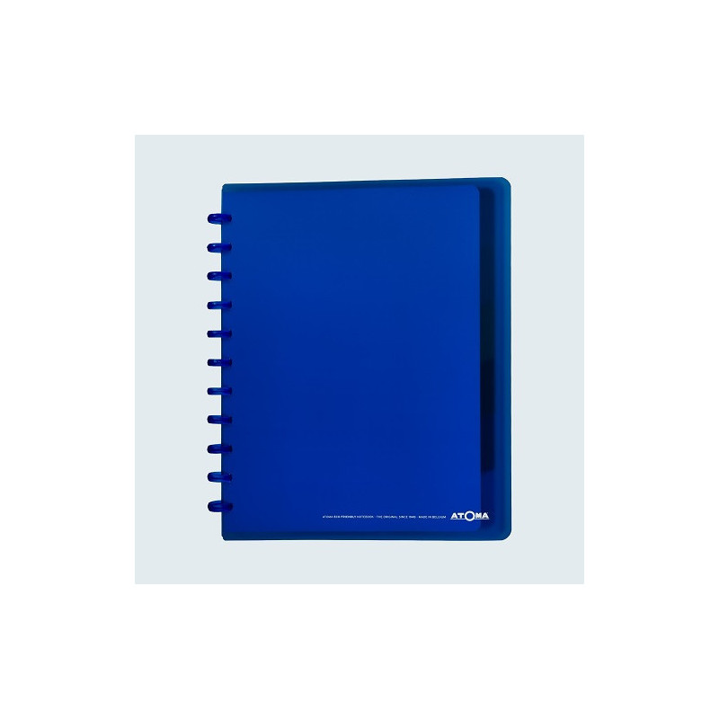 CAHIER ATOMA A4+ PLAST. TRANSP. QUAD. +INT.+POCH. BLEU