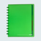 CAHIER ATOMA A4+ PLAST. TRANSP. QUAD. +INT.+POCH. VERT
