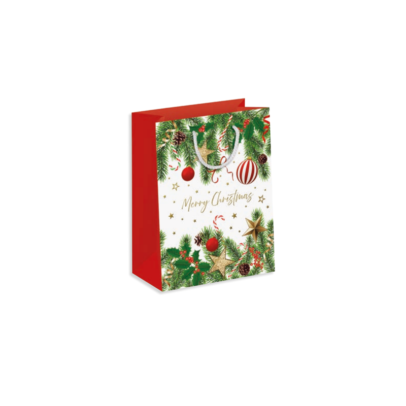 SACHET NOEL ZOEWIE 46X33X15CM MERRY CHRISTMAS