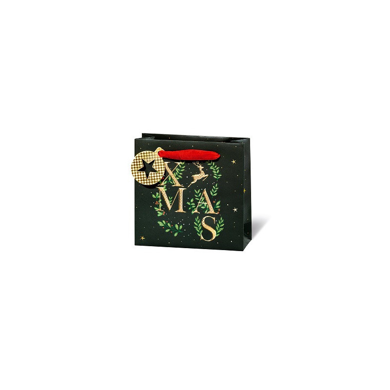 SACHET NOEL BSB 14,5X15X6CM TRADITIONAL CHRISTMAS
