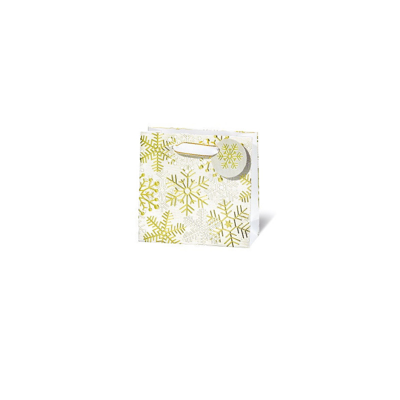 SACHET NOEL BSB 14,5X15X6CM GOLDEN CRYSTAL
