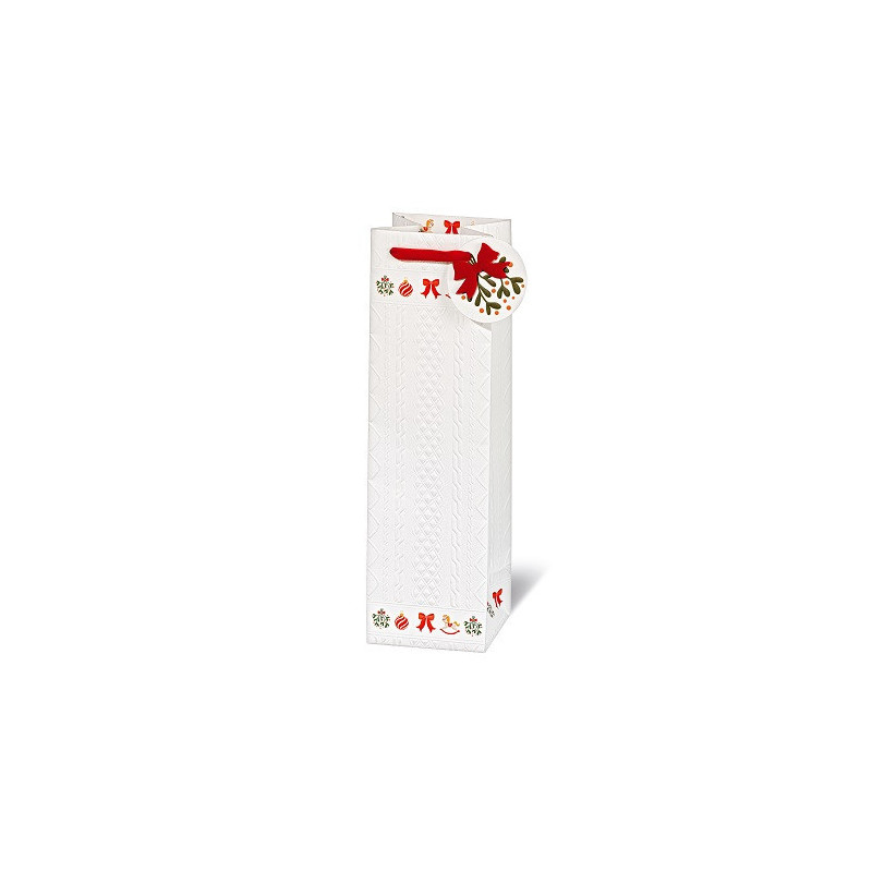 SACHET NOEL BSB BOUT. 36X10,5X10CM NORDIC WINTER